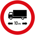 No vehicles or combinations longer than indicated