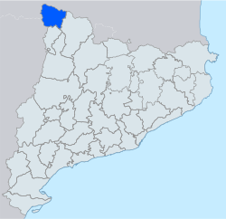 Location of Aran in Catalonia