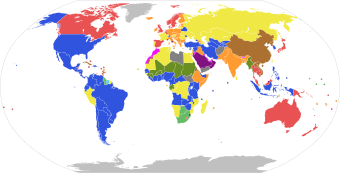 Weltkarte über die Regierungssysteme