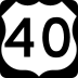 U.S. Highway 40 marker