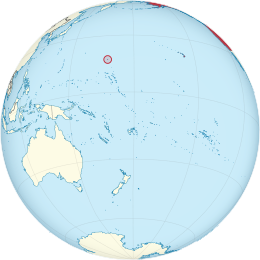 United States on the globe (Wake Island special) (small islands magnified) (Polynesia centered).svg