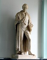 Marble statue of Sir Henry Marsh, former president of the College, the Graves hall at No.6 Kildare Street[13]
