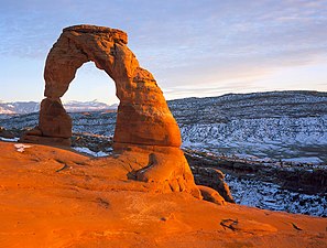 Harku Delikat, një hark natyror në Parkun Kombëtar Arches pranë Moab, Utah