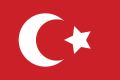 Drapèu otoman a l'origina dau drapèu turc actuau.