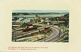 Fox Point railroad curve; this is where the PW&B crossed over the East Junction Branch
