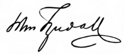 John Tyndalls signatur