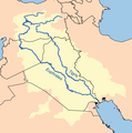 Image 55Map showing the Tigris and Euphrates Rivers (from History of gardening)