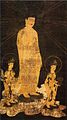 镰仓时代阿弥陀佛来迎图，现藏于檀香山艺术博物馆。