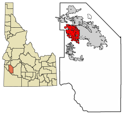 Location of Meridian in Ada County, Idaho