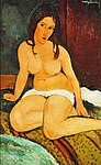 座る裸婦（1917年、アントワープ王立美術館蔵）