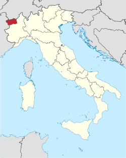 Местоположение на Вале д'Аоста в Италия