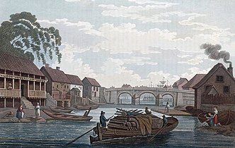 1800–1820: the old Vaterland Bridge, by John William Edy