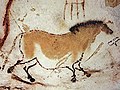A horse, from Lascaux caves, in France, about 16,000 years old. Some cave paintings are 30,000 years old.