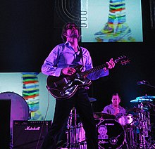 Jarvis Cocker performing with Pulp at the Coachella Festival in 2012.