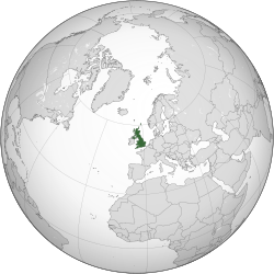 United Kingdom (orthographic projection)