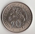 20 franc coin (New Caledonia).