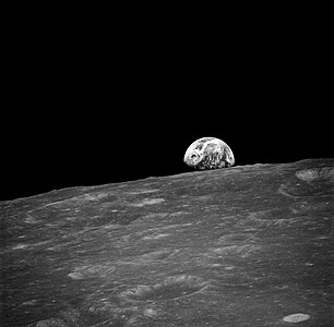 First photograph taken by man of Earthrise
