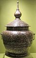An Indigenous tribal food jar known as gadur, well known for its brass with silver inlay