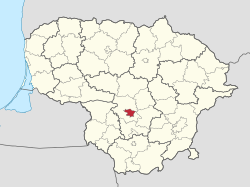 考那斯在立陶宛的位置