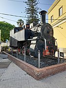The steam locomotive and narrow gauge (950 mm), R.370.012 (series R.370), monumented at Catania Centrale railway station.