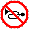 No audible warning devices