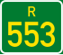 Regional route R553 shield