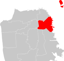 Treasure Island is the northernmost area of San Francisco's District 6
