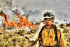 Firefighter working the Lava Fire
