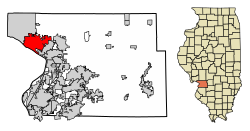Location of Alton in Madison County, Illinois