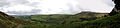 Panoramic view overlooking Hope Valley from a trail heading towards Hollins Cross