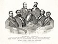 Image 6First Colored Senator and Representatives: Sen. Hiram Revels (R-MS), Rep. Benjamin Turner (R-AL), Robert DeLarge (R-SC), Josiah Walls (R-FL), Jefferson Long (R-GA), Joseph Rainey and Robert B. Elliott (R-SC), 1872 (from Civil rights movement (1865–1896))