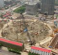 俯瞰上海中心大厦建筑工地（2009年6月）