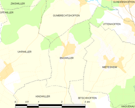 Mapa obce Engwiller
