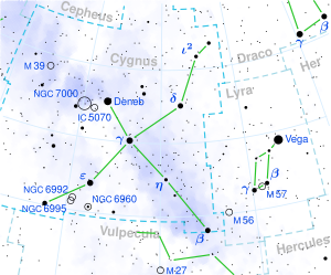 WISE J2000+3629 is located in the constellation Cygnus
