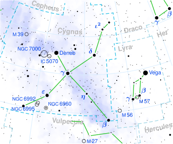 GJ 1245 is located in the constellation Cygnus.