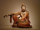 Seated Bodhisattva Avalokitesvara (Guanyin), wood and pigment, 11th century, Chinese Northern Song dynasty, St. Louis Art Museum