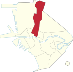 Map of Manila showing the location of Santa Cruz