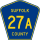 County Route 27A marker