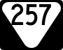 State Route 257 marker