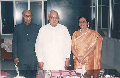 M. M. Rajendran and Susheela Rajendran with former Prime Minister of India Atal Bihari Vajpayee