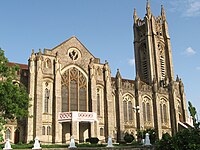 The Gothic Revival style Medak Cathedral is one of the largest churches in Asia.[165]