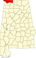 State map highlighting Lauderdale County