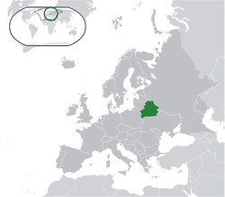Geografisk plassering av Belarus