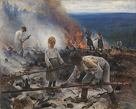 Under the Yoke (Burning the Brushwood), Eero Järnefelt, 1893