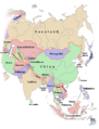 Politische Asien-Karte