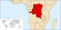 Location of Ang Demokratikong Republika ng Congo