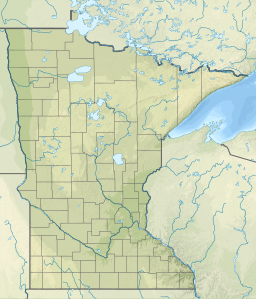 Location of Crooked Lake in Minnesota