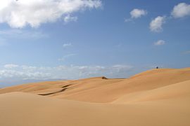 désert chaud. Les dunes de sable du Parc national Los Médanos de Coro, falcon