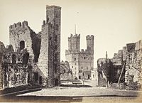 Carnarvon Castle, Interior, Looking Towards The Eagle Tower, asi 1860