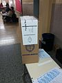 A ballot box (Urna electoral) on 25 Oct., Argentine general election.